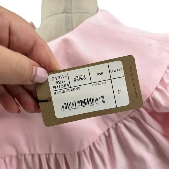 Rachel‎ Comey Maquette Dress in Pink Long Sleeve Lace-Up Size 2 - Picture 11 of 15